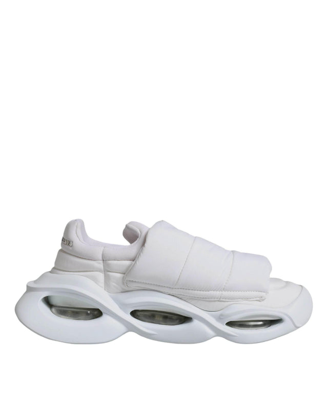 Dolce & Gabbana White Padded Fabric Low Top Sneakers Shoes - Hilstor