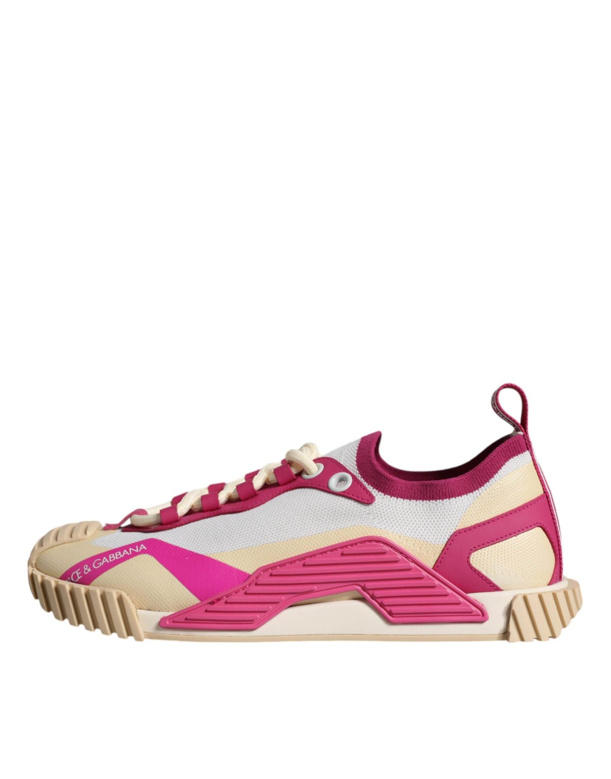 Dolce & Gabbana Multicolor NS1 Lace Up Low Top Sneaker Shoes - Hilstor