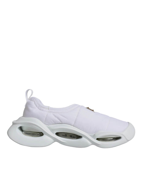 Dolce & Gabbana White Padded Fabric Low Top Sneakers Shoes - Hilstor