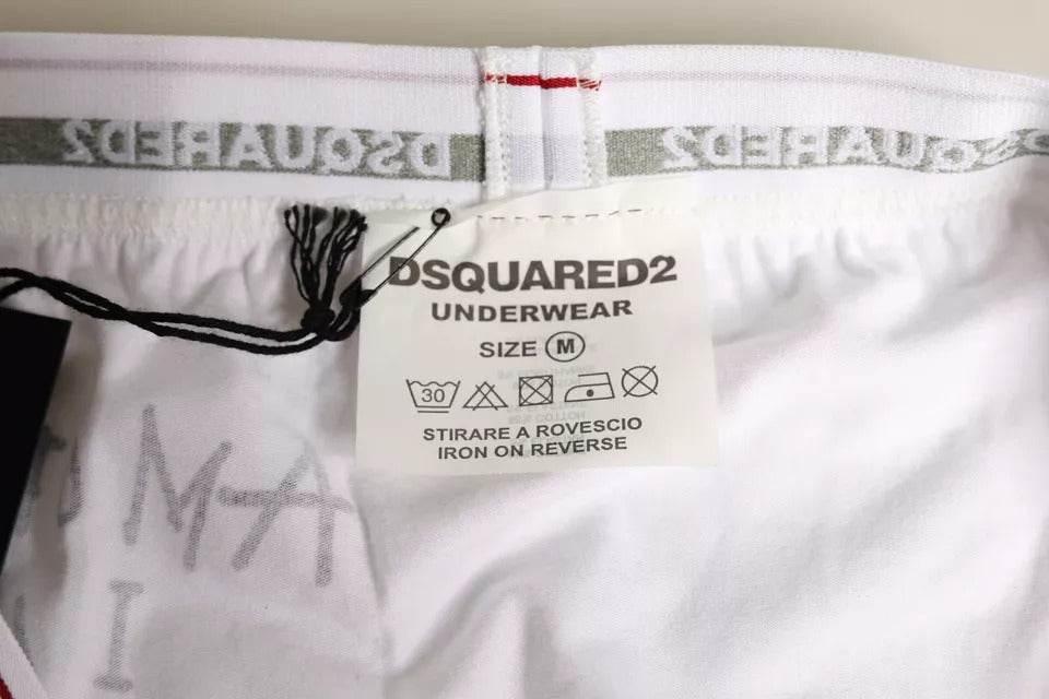 Dsquared² White Cotton Stretch Women Mid Waist Panty Underwear - Hilstor