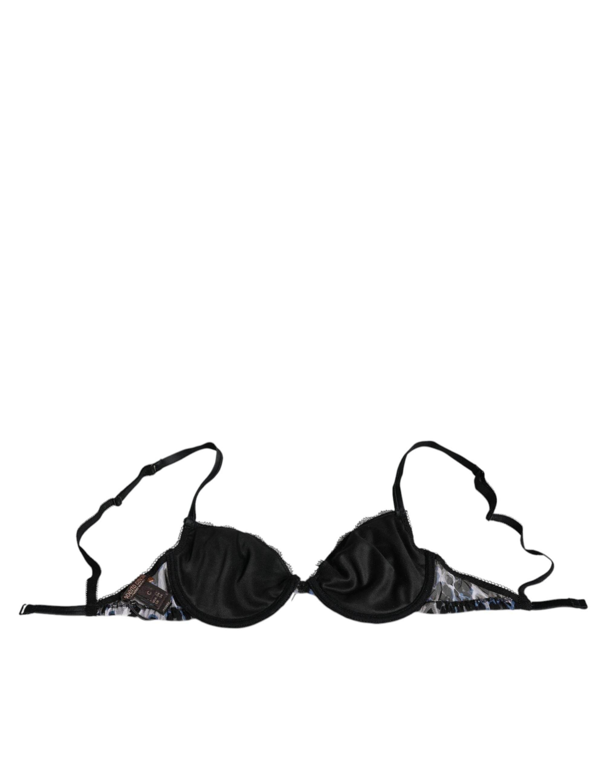 Roberto Cavalli White Leopard Push Up Reggiseno Bra Underwear - Hilstor
