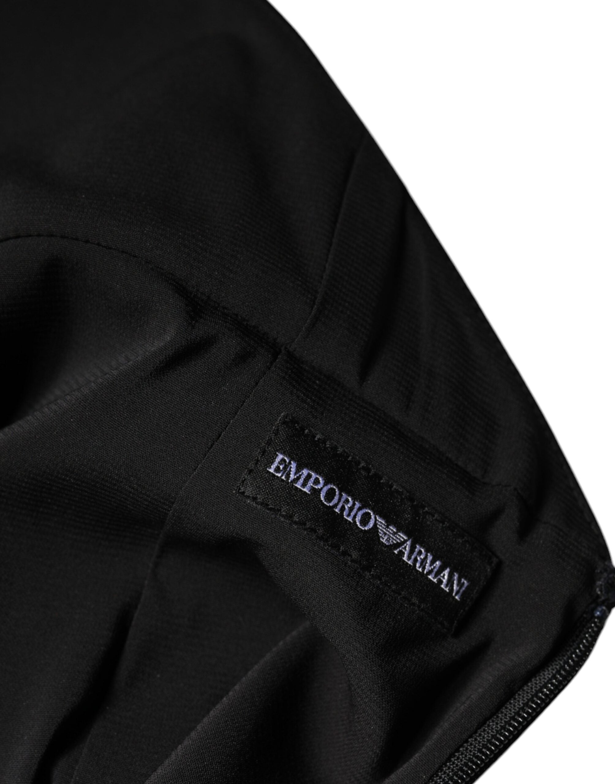 Emporio Armani Sort ærmeløs Halter Skede Lang Kjole Kjole