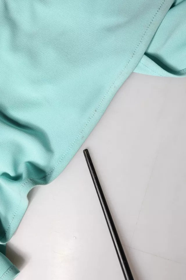 Christian Pellizzari Lyseblå Jersey Lang Drape One Shoulder Kjole