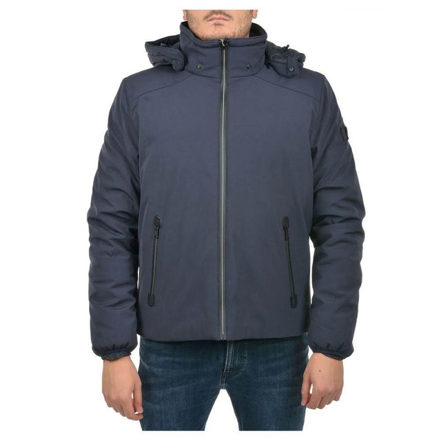 Yes Zee Blue Nylon Men Jacket - Hilstor