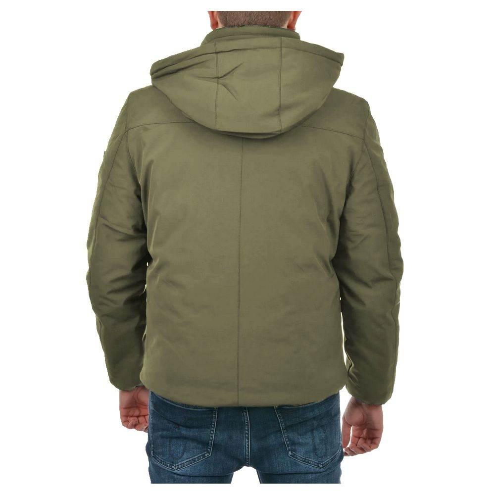Yes Zee Green Nylon Men Jacket - Hilstor