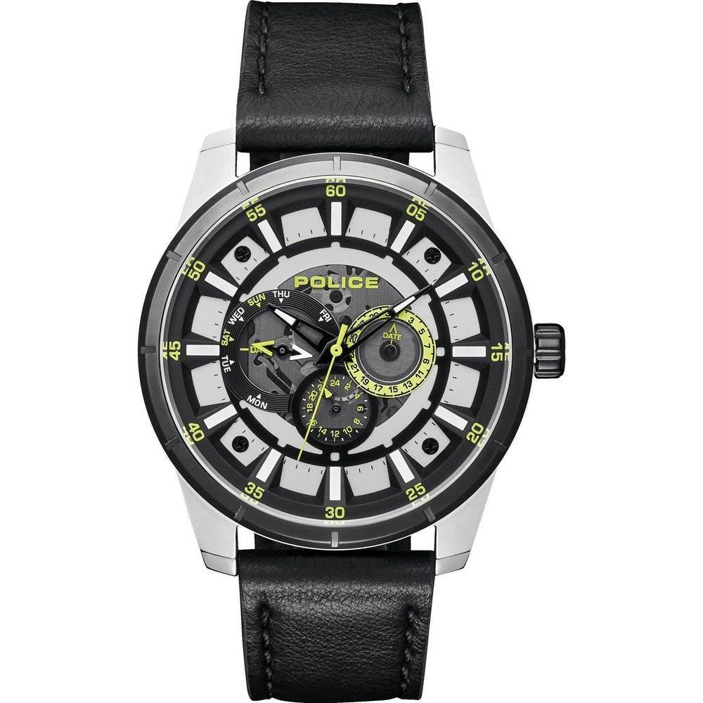 Police Black Leather Watch - Hilstor
