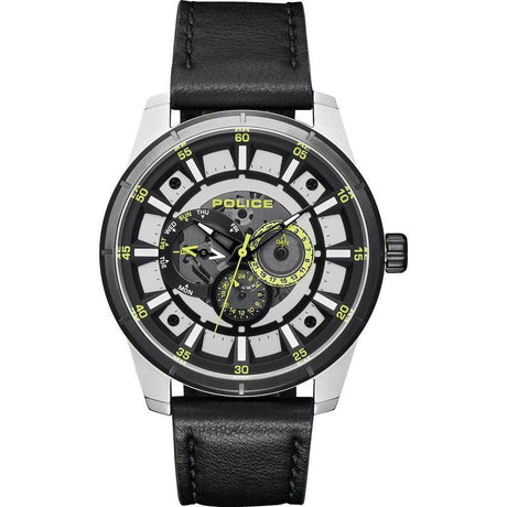 Police Black Leather Watch - Hilstor