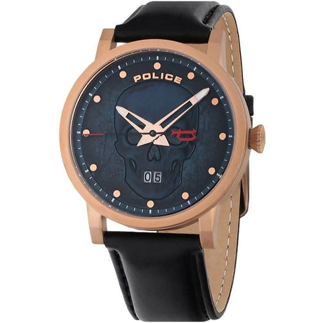 Police Black Leather Watch - Hilstor