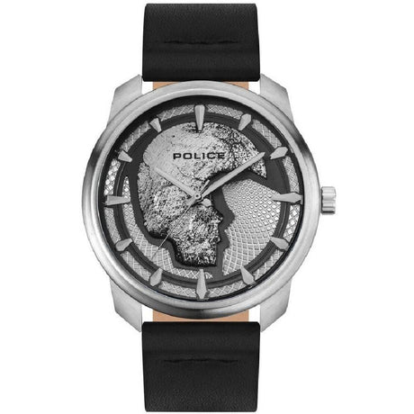 Police Black Leather Watch - Hilstor