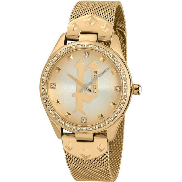 Police Gold Stainless Steel Watch - Hilstor