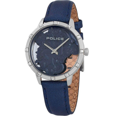 Police Blue Leather Watch - Hilstor