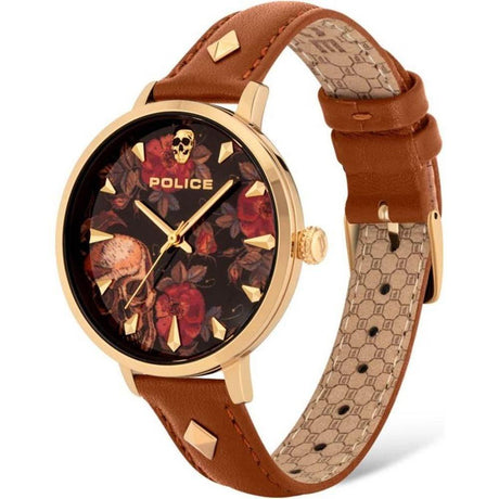 Police Brown Leather Watch - Hilstor