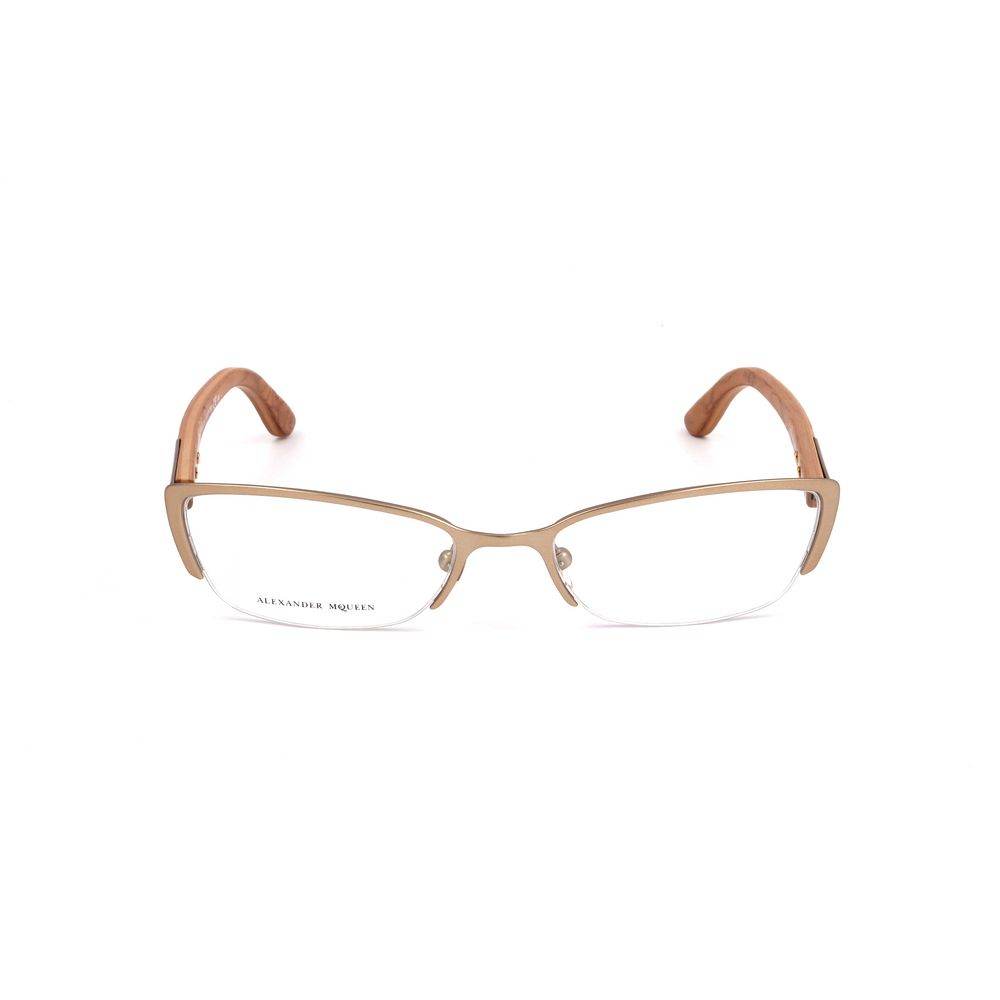 Alexander McQueen Brown Metal Frames - Hilstor