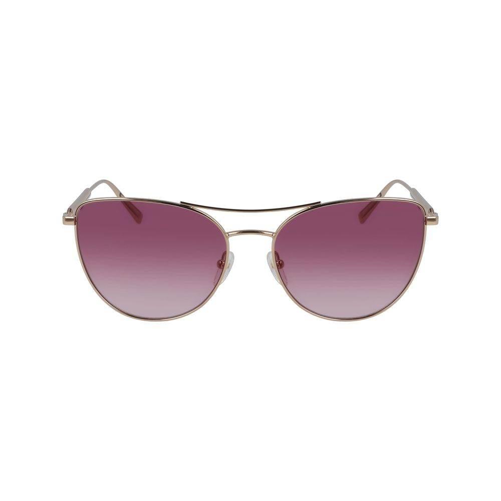 Longchamp Rose Gold Metal Sunglasses - Hilstor