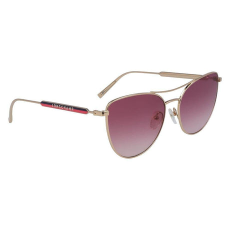 Longchamp Rose Gold Metal Sunglasses - Hilstor