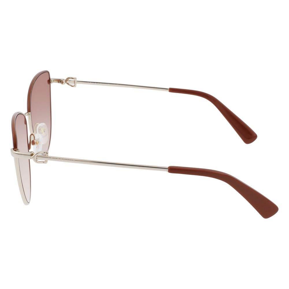 Longchamp Gold Metal Sunglasses - Hilstor