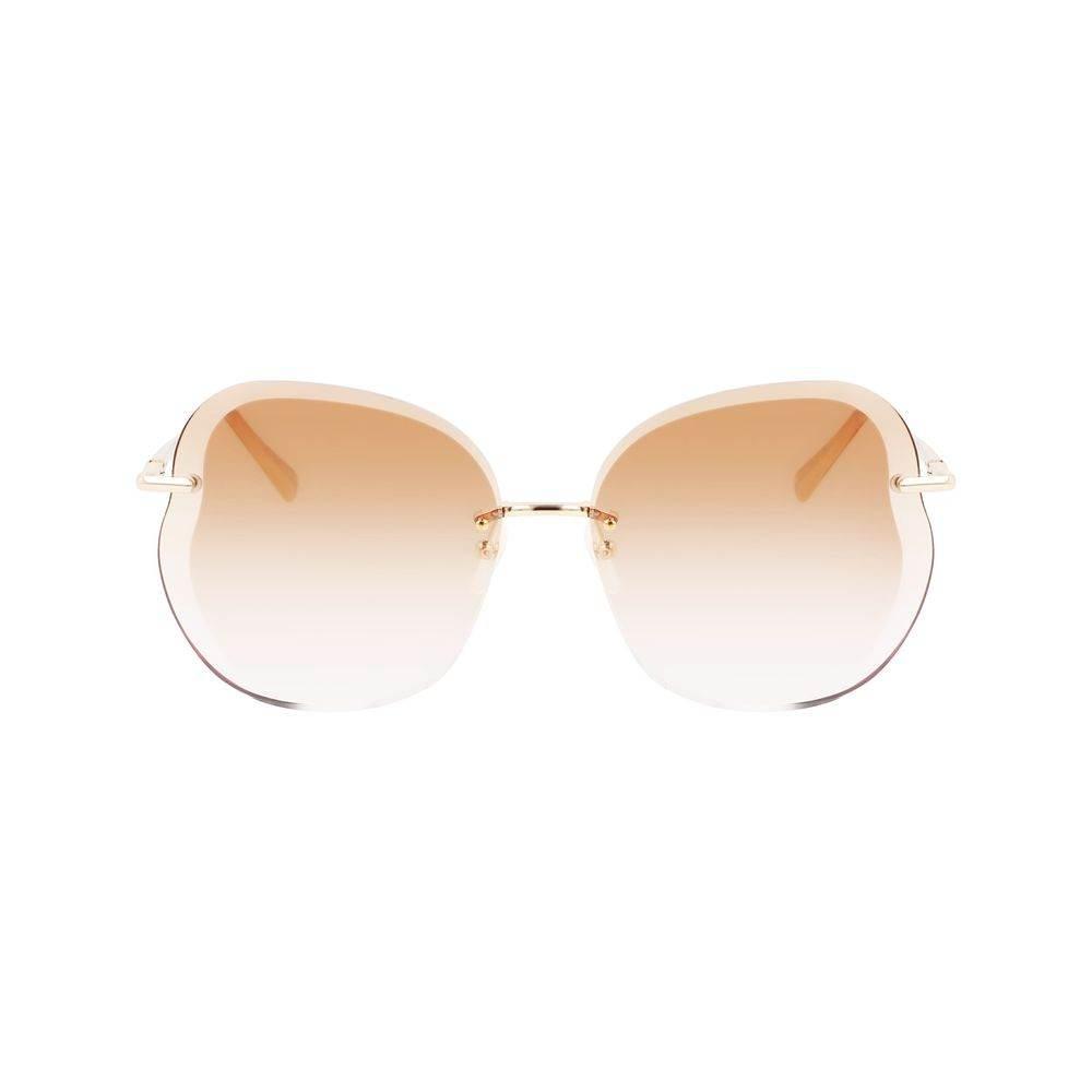 Longchamp Gold Metal Sunglasses - Hilstor
