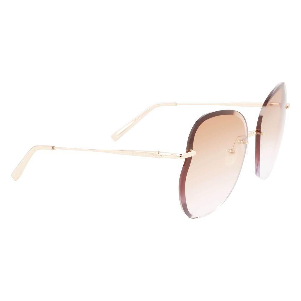 Longchamp Gold Metal Sunglasses - Hilstor