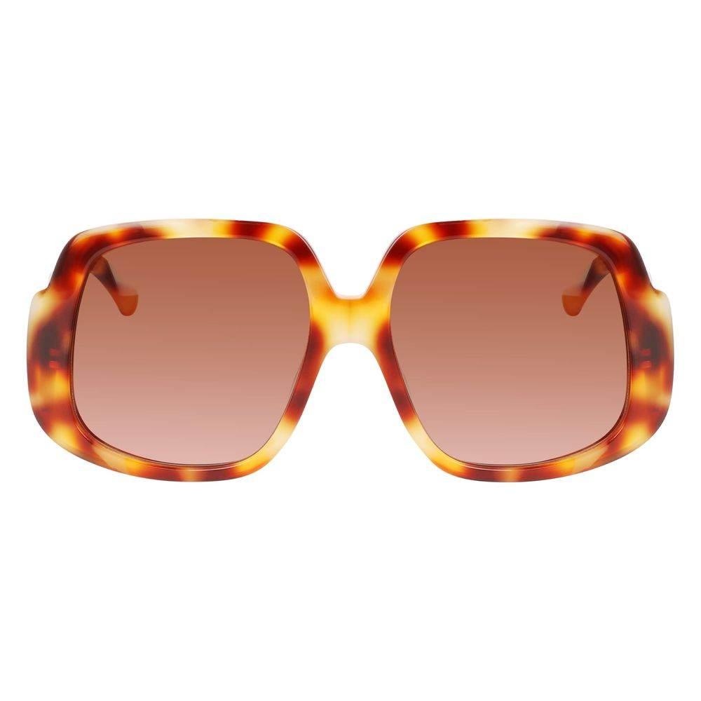 Longchamp Brown Haircalf Sunglasses - Hilstor