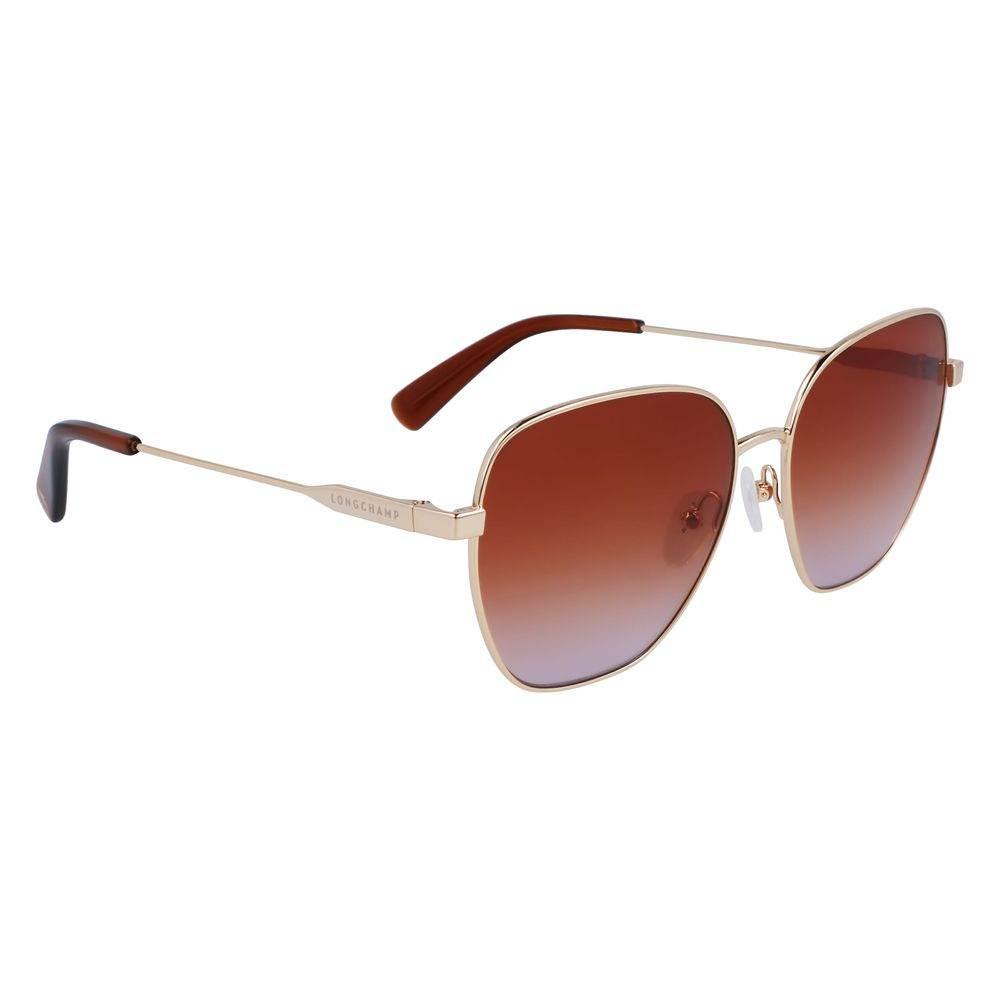 Longchamp Gold Metal Sunglasses - Hilstor