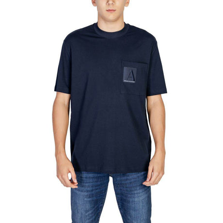 Armani Exchange Blue Cotton T-Shirt - Hilstor