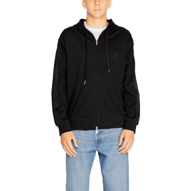 Armani Exchange Black Cotton Sweater - Hilstor