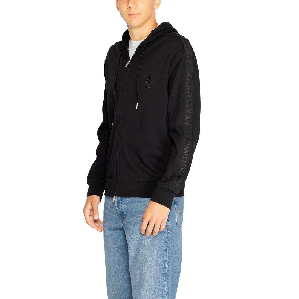 Armani Exchange Black Cotton Sweater - Hilstor