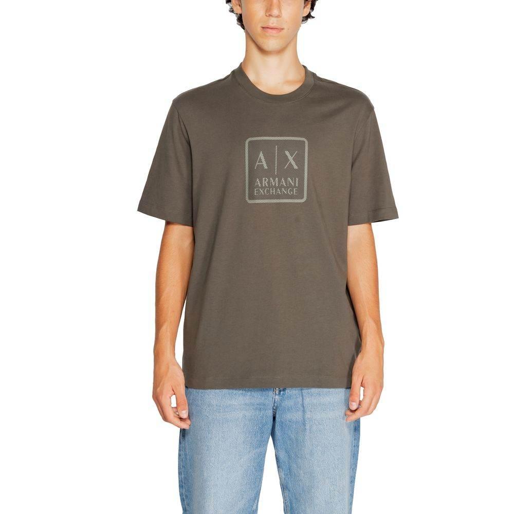 Armani Exchange Green Cotton T-Shirt - Hilstor