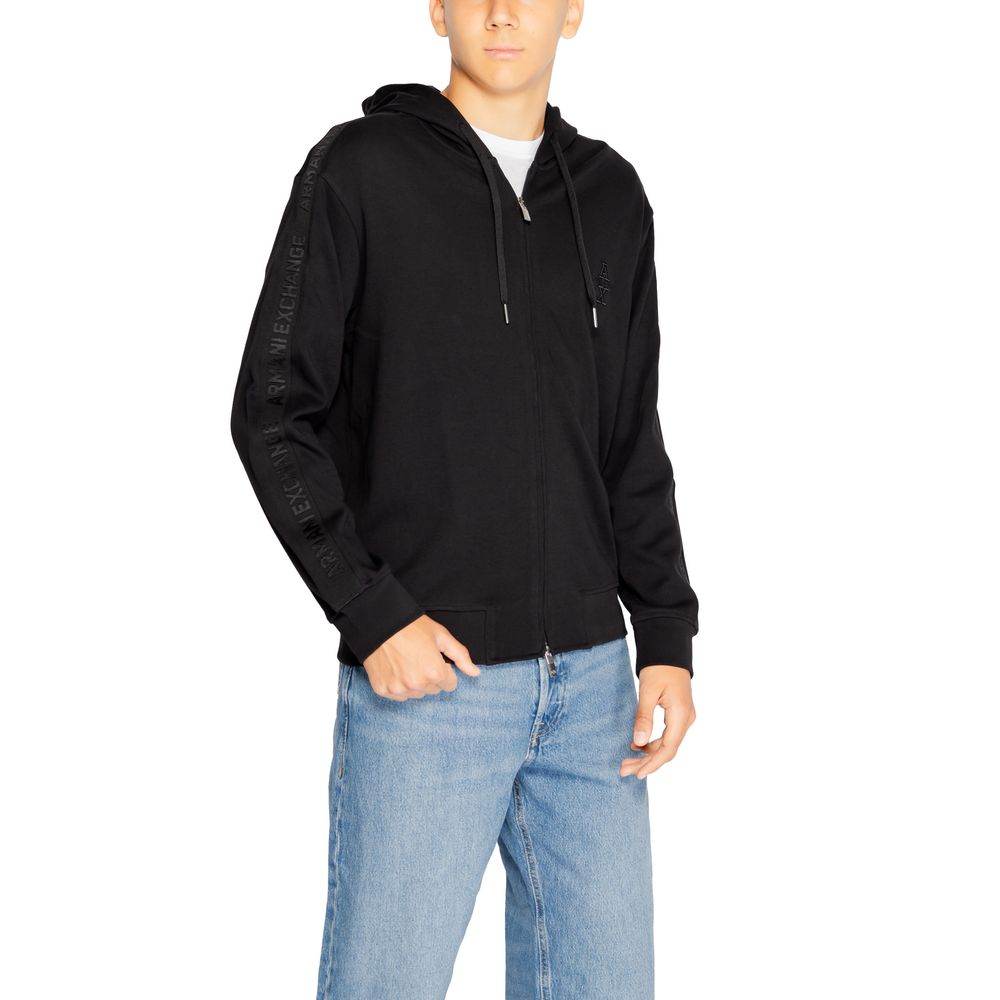 Armani Exchange Black Cotton Sweater - Hilstor
