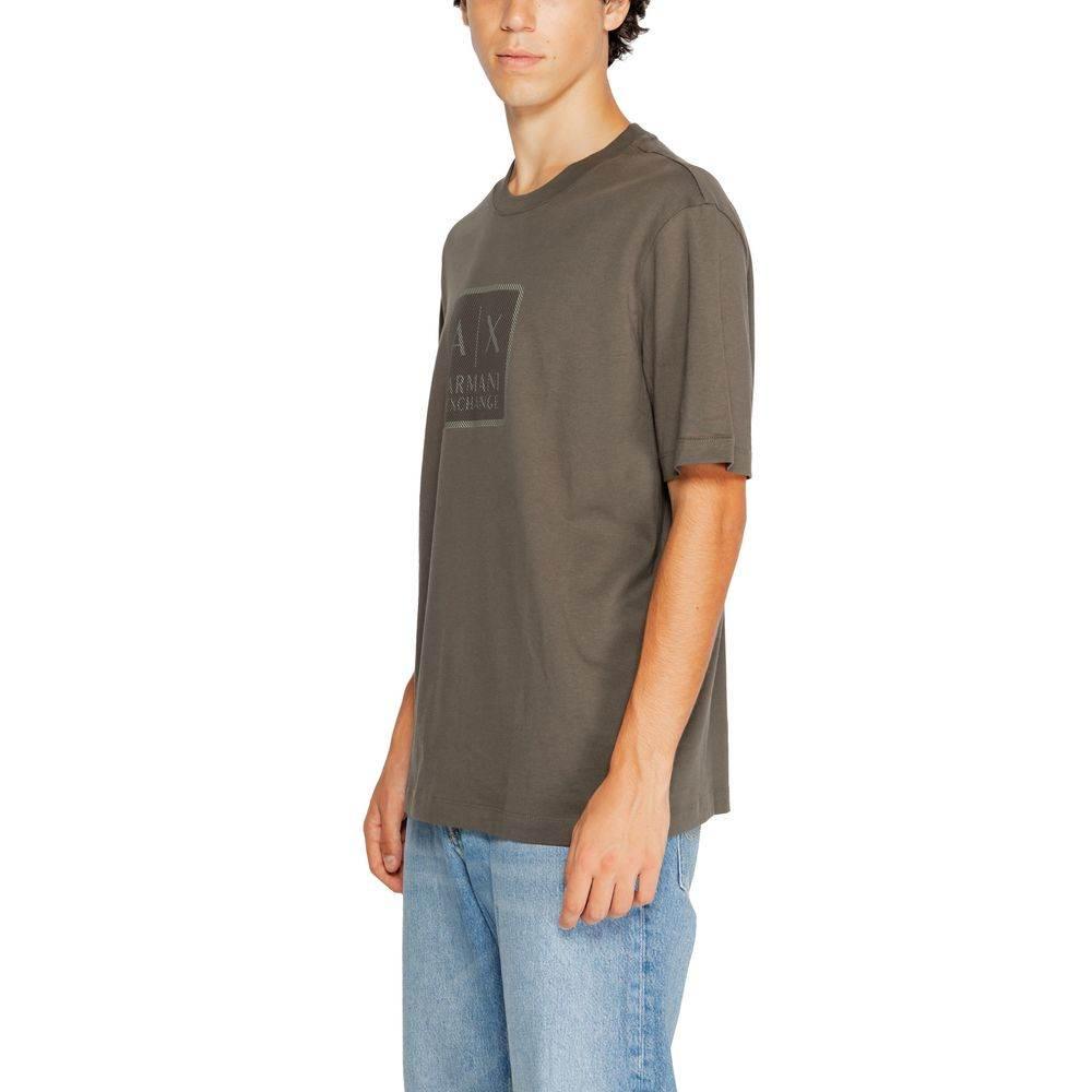 Armani Exchange Green Cotton T-Shirt - Hilstor