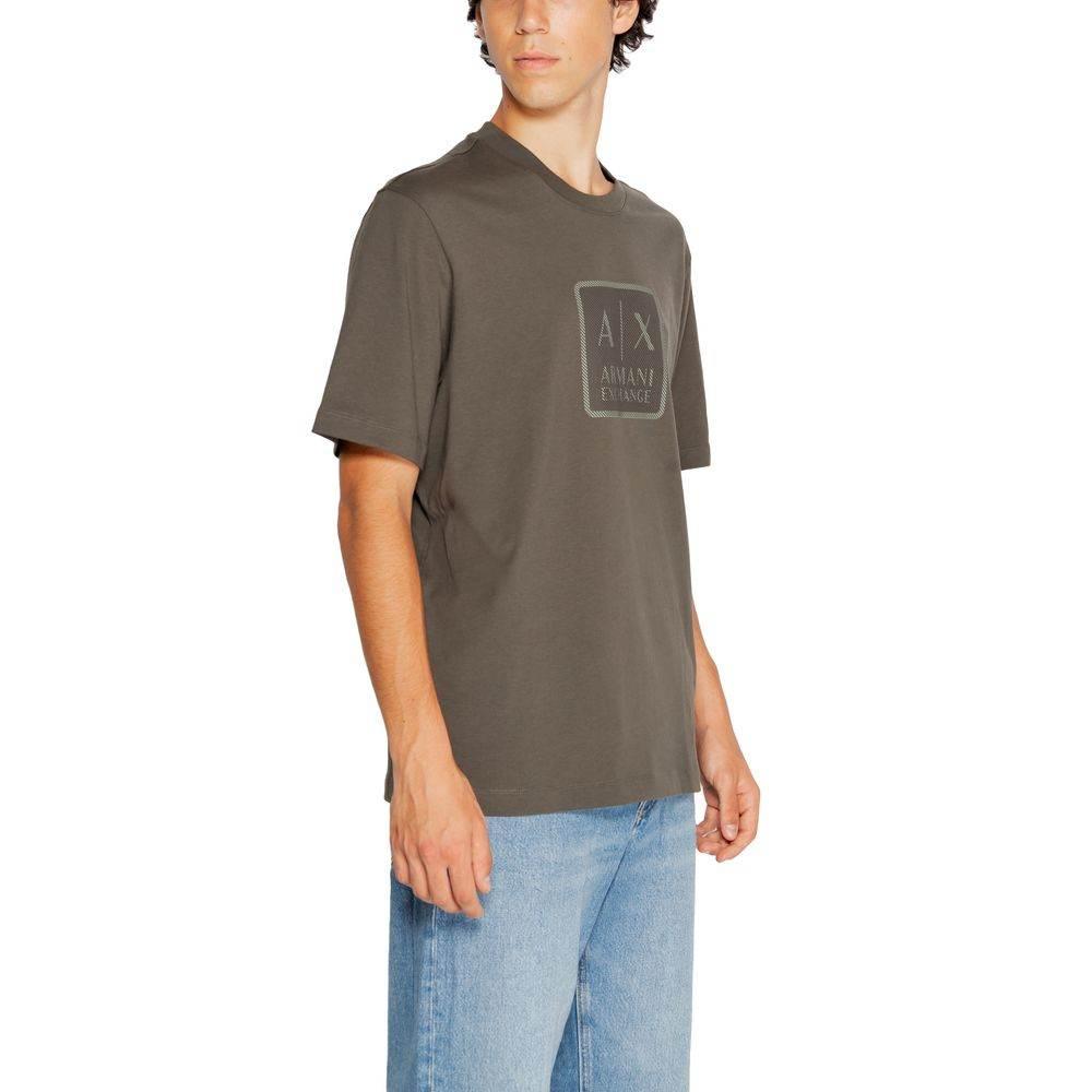 Armani Exchange Green Cotton T-Shirt - Hilstor