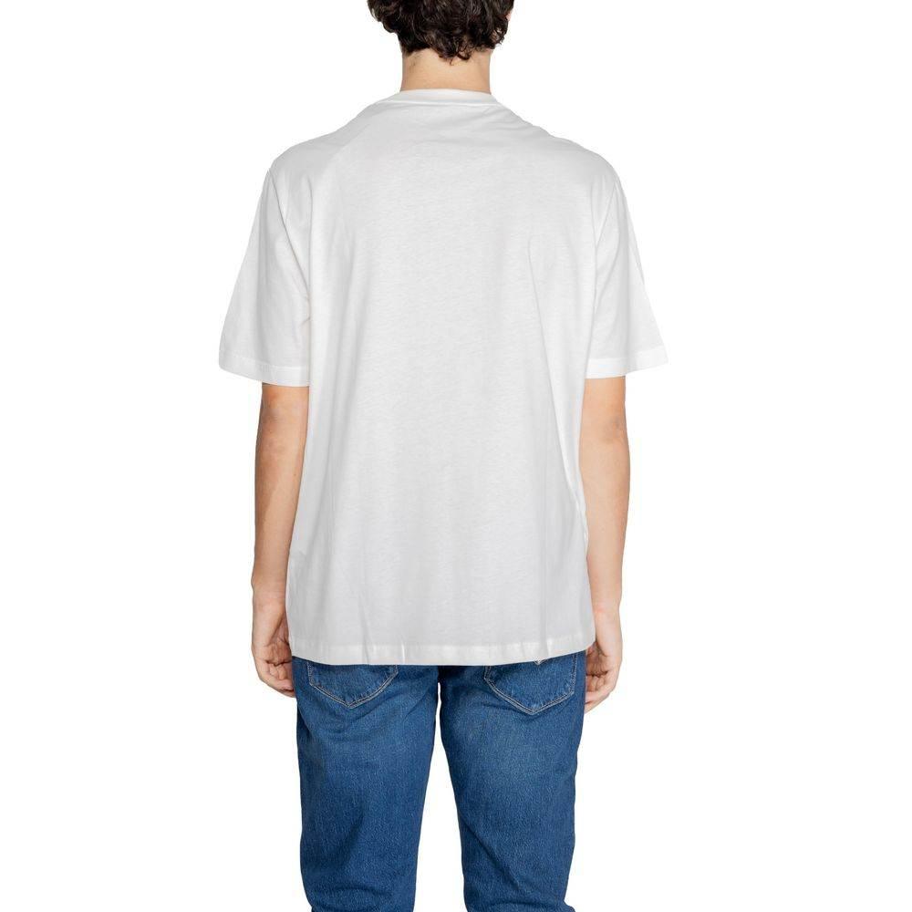Armani Exchange White Cotton T-Shirt - Hilstor