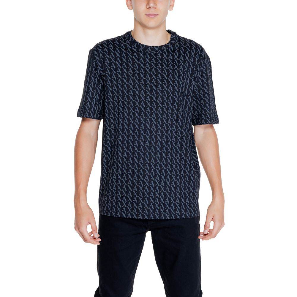 Armani Exchange Black Cotton T-Shirt - Hilstor