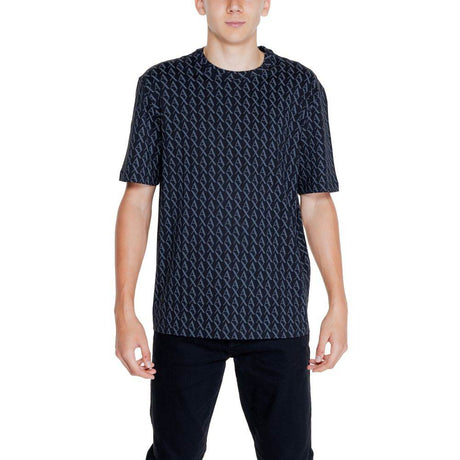 Armani Exchange Black Cotton T-Shirt - Hilstor