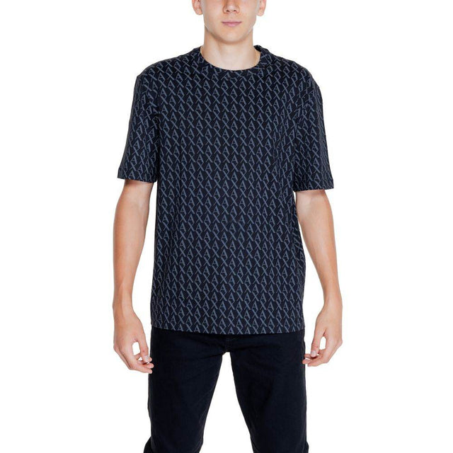 Armani Exchange Black Cotton T-Shirt - Hilstor