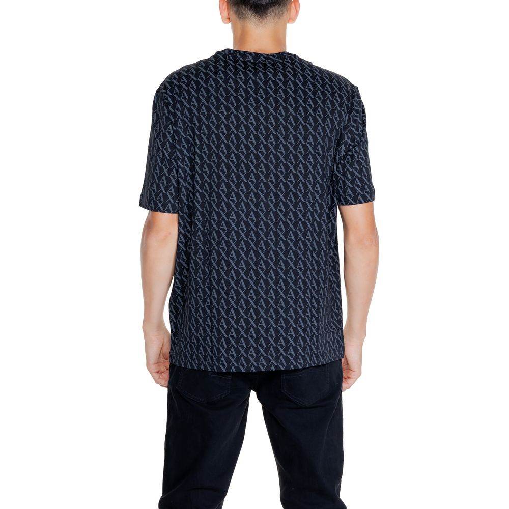 Armani Exchange Black Cotton T-Shirt - Hilstor