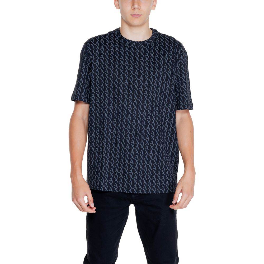 Armani Exchange Black Cotton T-Shirt - Hilstor