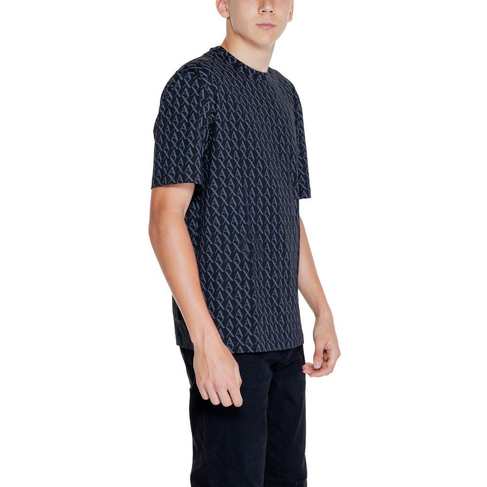 Armani Exchange Black Cotton T-Shirt - Hilstor