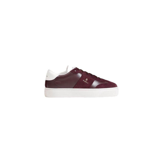 Furla Bordeaux Leather Sneaker - Hilstor