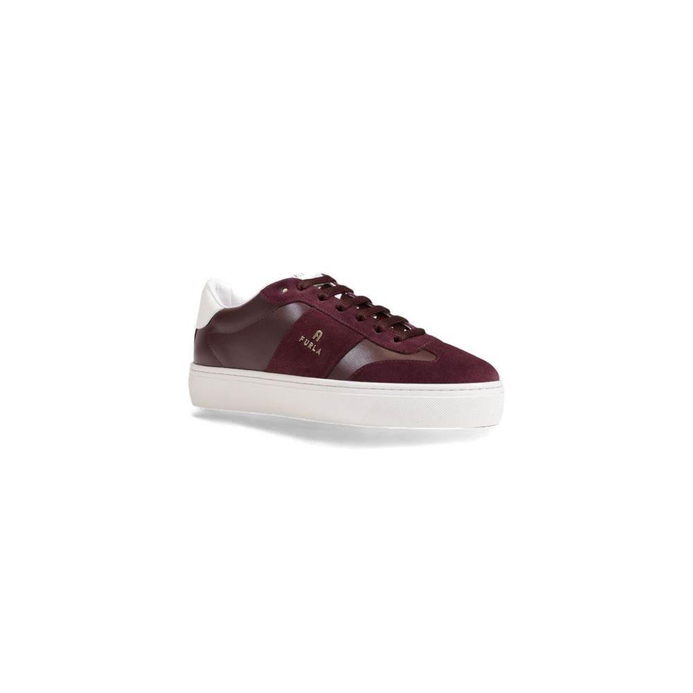 Furla Bordeaux Leather Sneaker - Hilstor