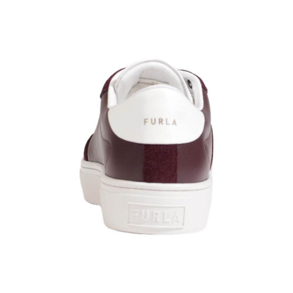 Furla Bordeaux Leather Sneaker - Hilstor
