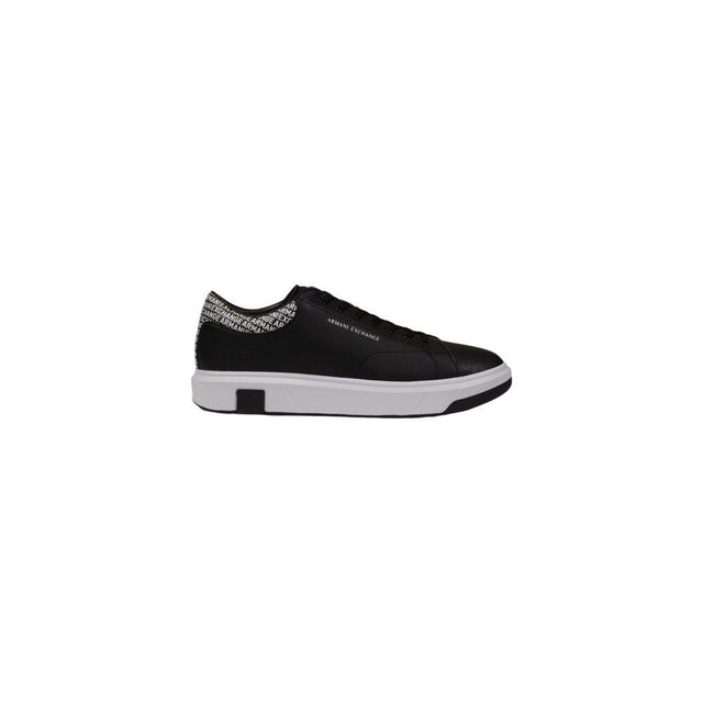 Armani Exchange Black Leather Sneaker - Hilstor