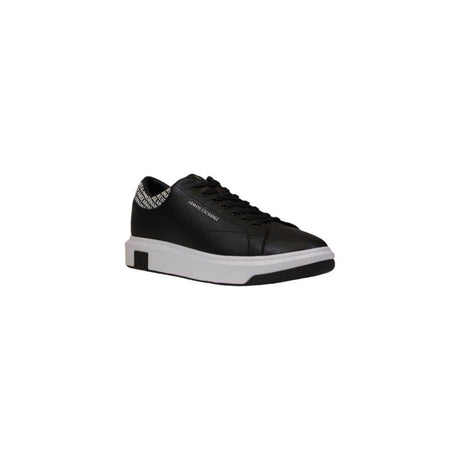 Armani Exchange Black Leather Sneaker - Hilstor