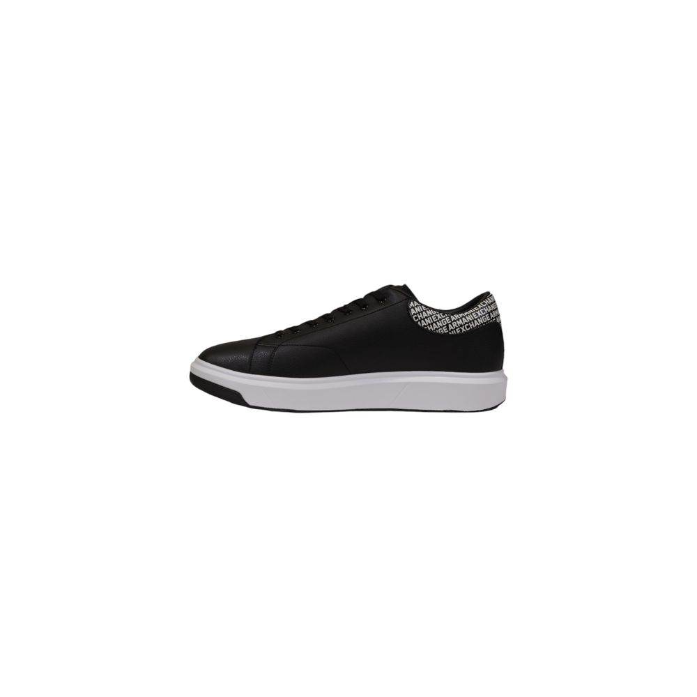 Armani Exchange Black Leather Sneaker - Hilstor