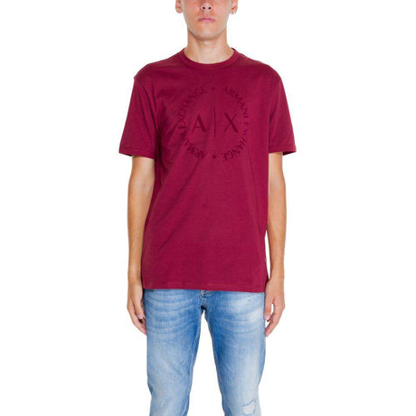 Armani Exchange Bordeaux Cotton T-Shirt - Hilstor