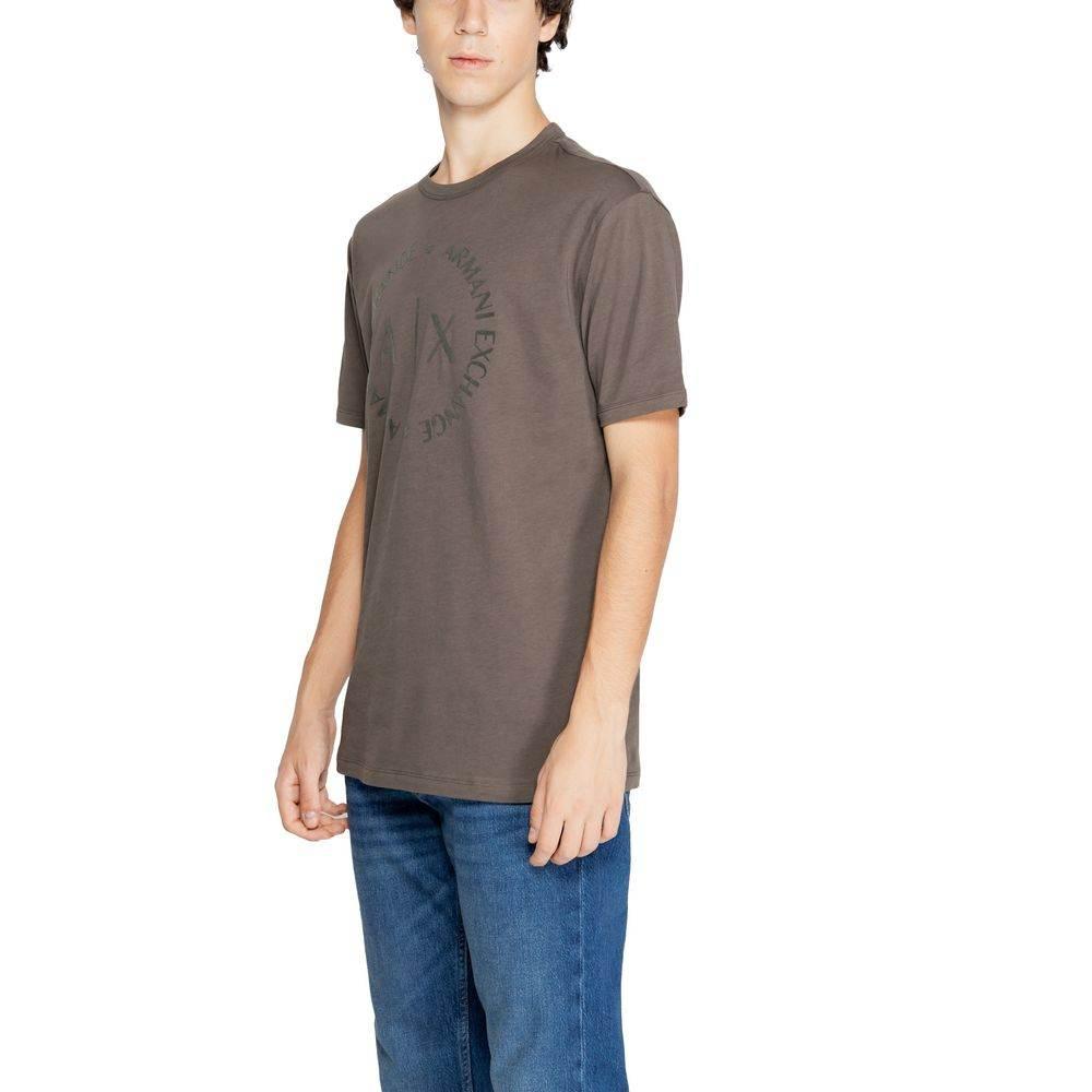 Armani Exchange Brown Cotton T-Shirt - Hilstor