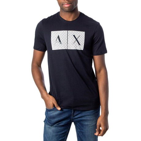 Armani Exchange Blue Cotton T-Shirt - Hilstor