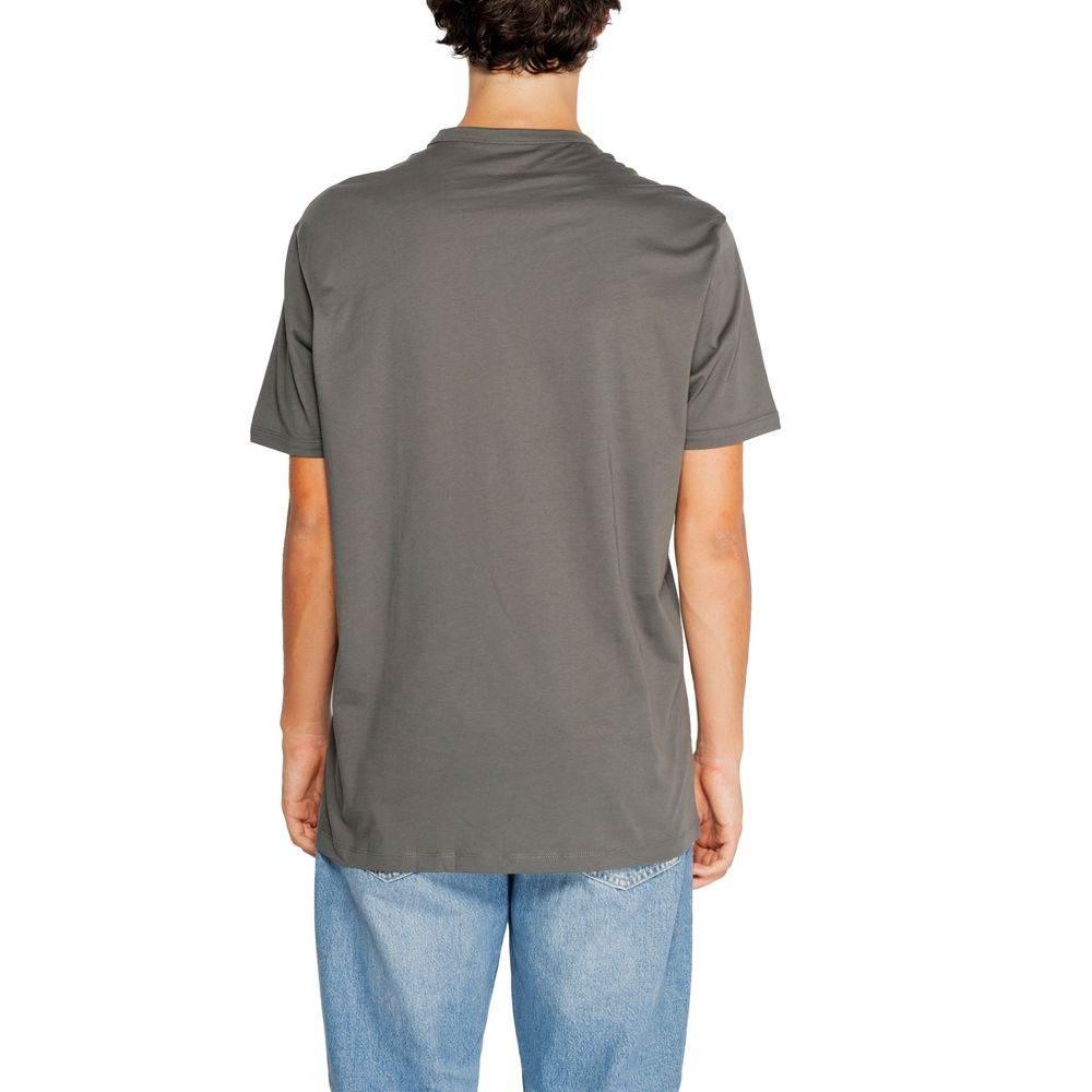 Armani Exchange Gray Cotton T-Shirt - Hilstor