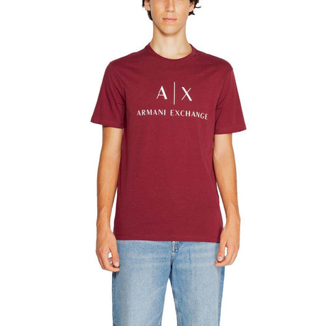 Armani Exchange Bordeaux Cotton T-Shirt - Hilstor