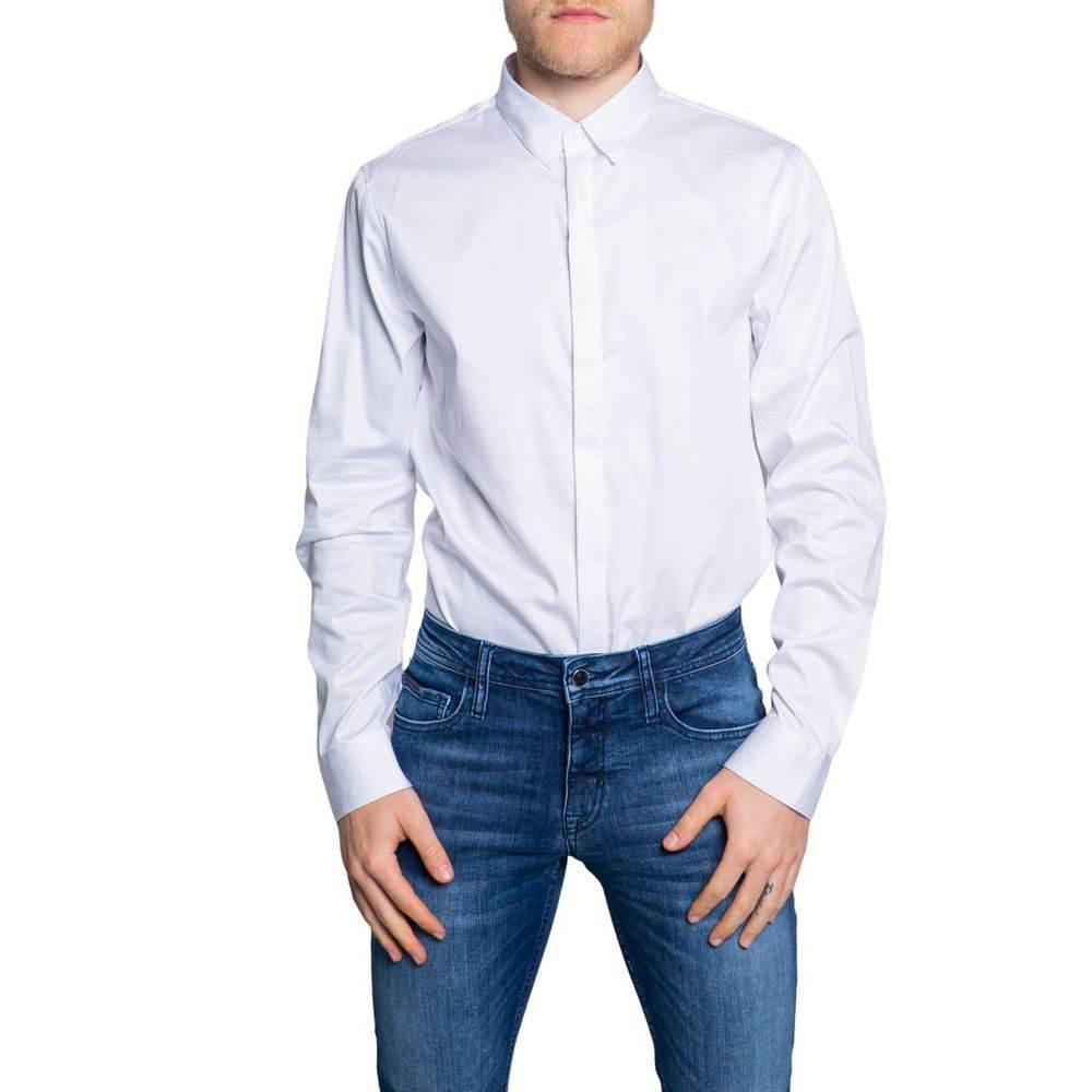 Armani Exchange White Cotton Shirt - Hilstor